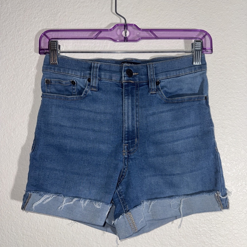 Calvin Klein Jeans Women's Repreve Stretch Denim Shorts Size 26 Recycled Plastic